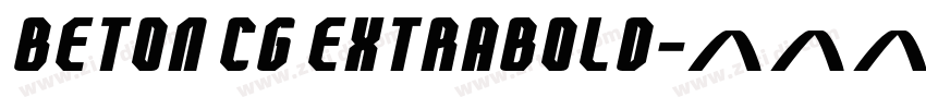 Beton CG ExtraBold字体转换